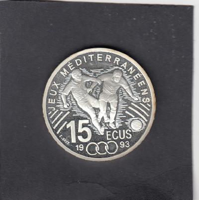 Beschrijving: 100 Francs 15 Ecu SOCCER